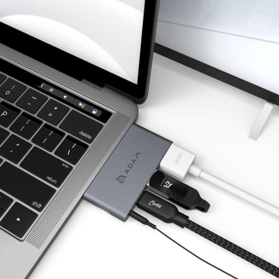 Hub USB C ADAM elements CASA Hub i4, 4 porta, HDMI 4K, gri hapësinor