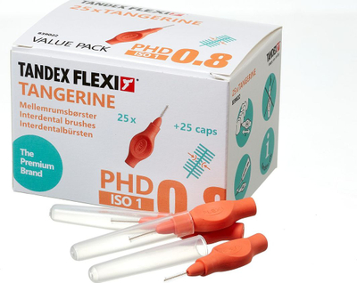 Furça ndërdentare Tandex Flexi UltraFine Tangarine, 25 copë, portokalli