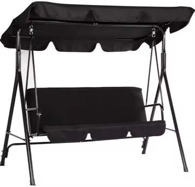 Luhatëse kopshti me tenda, 3 persona, dyshek dhe jastëkë, e zezë