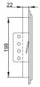 Derë inspektimi Jeremias FU13, 210x140 mm, metalike, e bardhë