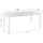 Tavolinë katrore alumini Jerom 180x90x74Hcm (HM6058.01), bardhë