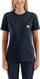 Bluzë Carhartt Workwear Pocket Women, pambuk, madhësia XS, blu e errët