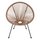 Karrige Acapulco metal & rattan natyral 70×73×79 cm (HM5871.01), zezë
