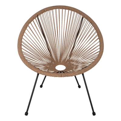 Karrige Acapulco metal & rattan natyral 70×73×79 cm (HM5871.01), zezë