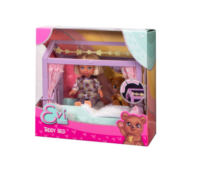 Set lodrash Simba Evi Love Shtrat në formë arushi, për kalamaj 3+, shumëngjyrësh
