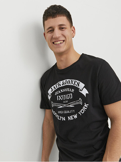 Maicë për meshkuj Jack&Jones, e zezë