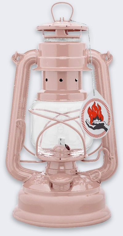 Llambë me vaj Hurricane Lantern Baby Special 276, metal, 20 orë, rozë