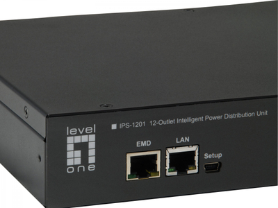 Njesi energjie inteligjente LevelOne IPS-1201, 12 dalje, 200-240V AC, e zezë