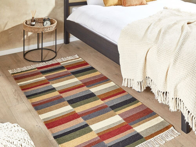 Tapet leshi MUSALER Wool Kilim, 80 x 150 cm, shumëngjyrësh