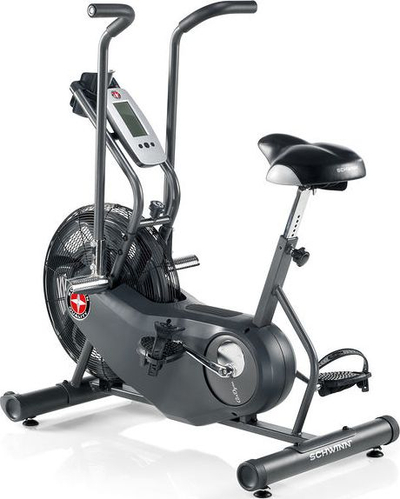 Biçikletë stërvitje Schwinn Airdyne AD6, me ajër për rezistencë, ekran LCD, gri e errët