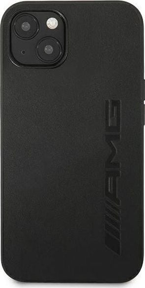 Kapak telefoni Mercedes AMG Petronas F1 Team AMG AMHCP13SDOLBK, për iPhone 13 mini 5.4\", hardcase me lëkurë, i zi
