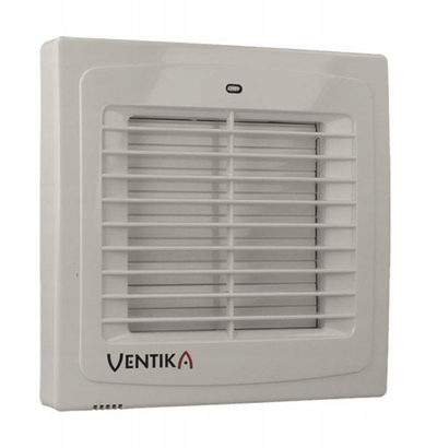 Ventilator banjoje Ventika Matic 100 Timer, 100mm, me timer dhe grilë automatike, i bardhë