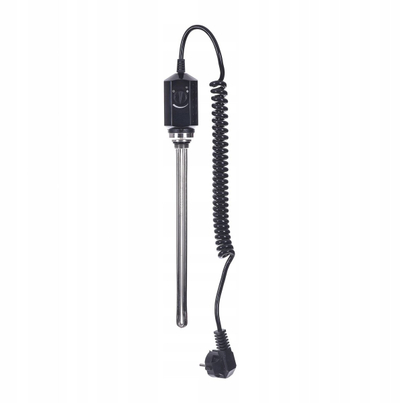 Rezistencë elektrike për radiator banjoje Inoxstyle, 600W, me termostat elektronik, e zezë