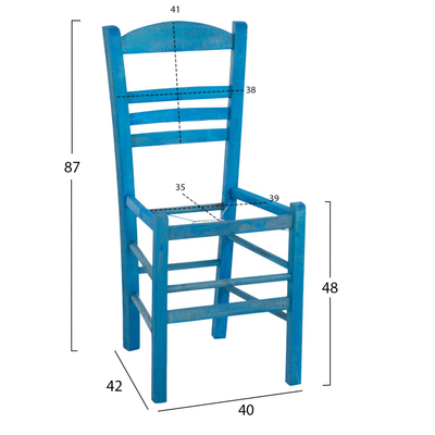 Karrige tradicionale Jhett 40×42×87 Hcm (HM5575.05), kaltër