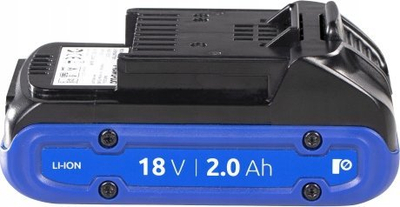 Bateri Li-ion Rawplug 18V, 2.0Ah, blu e zezë