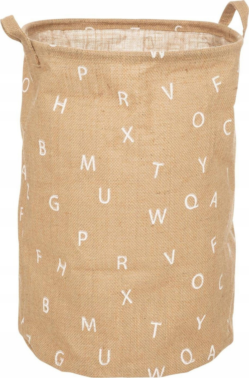 Shportë lodrash Atmosphera Alphabet Toy Basket, jute, Ø35cm, kafe