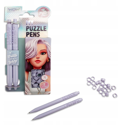 Stilolapsa WOW Generation me shkronja puzzle, 2 copë, vjollcë