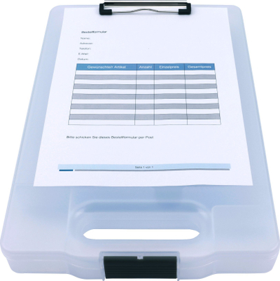 Clipboard GENIE CL900T, со преграда за складирање, проѕирен