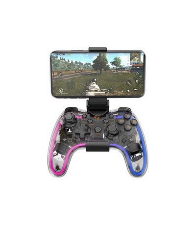 Безжичен гејмпад Havit G180BT, Bluetooth, батерија 800mAh, проѕирен бел