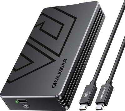 Kuti e jashtme SSD Graugear G-T11, M.2 NVMe, PCIe 4.0, USB-C, e zezë