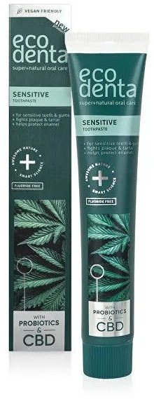 Pastë dhëmbësh Ecodenta Sensitive CBD Bioactive, për dhëmbë të ndjeshëm, 75 ml
