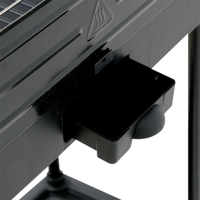 Grill elektrik për kopsht Ribbed Plate, 2200W, sipërfaqe e madhe pjekje, i zi