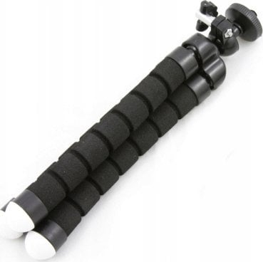 Tripod fleksibël Xrec, 18 cm i lartë, për kamera dhe kamkorder, i zi