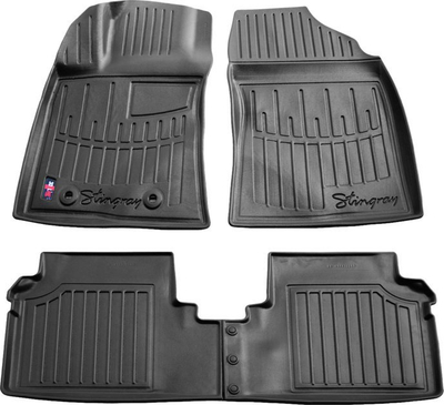 Tapete gome 3D Stingray për Toyota Avensis T27, set komplet, 2009-2018, të zinj