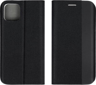 Kapak libri Case Sensitive për Huawei P30 Lite, me magnet, bëhet dhe qëndrim, i zi