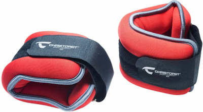 Pesha për kyç Christopeit Sport Weight Cuff, 2 x 0.5 kg, set, e kuqe