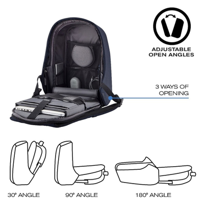 Çantë shpine XD Design Bobby Hero XL, anti-vjedhje, për laptop 17", blu navy