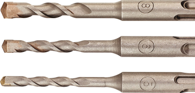 Set me stërvitse betoni Irwin SDS Plus, 3 copë, 5 6 8 mm, ngjyrë metalike