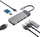 Adapter USB C Green Cell Connect, Hub 3x USB 3.1, HDMI 4K 60Hz, gri