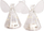 Set dekorativ Sirius Iris Angel, 10.5 cm, 2 copë, qelq transparent