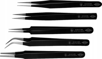 Set pincetash KNIPEX 92 00 01 ESD, 5 pjesë, universal, i zi