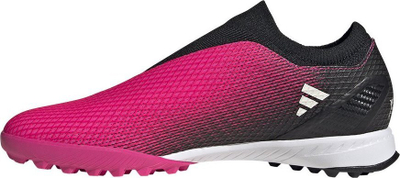 Këpucë futbolli Adidas X Speedportal.3 Laceless Turf, unisex, për tapet artificial, rozë me të zezë