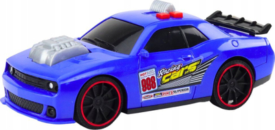 Makinë lodër garash me drita dhe tinguj, motor hapës, blu