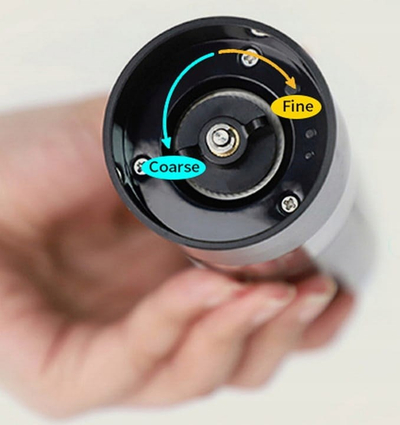Mulli elektrik për kripë dhe piper PROMIS MP34 DUO, set 2 copë, USB C, i zi