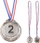 Medalje sporti “Silver Medal Second Place”, aliazh zinku, ngjyrë argjendi