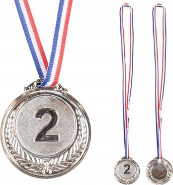 Medalje sporti “Silver Medal Second Place”, aliazh zinku, ngjyrë argjendi