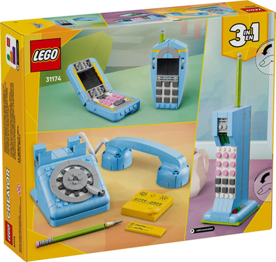 Set ndërtimi LEGO Creator 31174 Retro Telephone, 3 në 1, shumëngjyrësh
