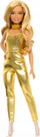 Kukull Barbie Fashionistas Doll 222 Petite 65 vjetori, jumpsuit i artë, flokë bionde me onde