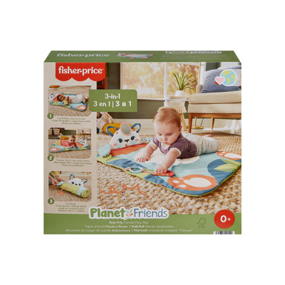 Tapet loje Fisher Price Planet Friends Roly Poly Panda, për foshnje, me aktivitete shqisore, shumëngjyrësh