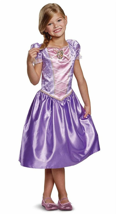 Kostum princeshe Jakks Rapunzel, klasik, 104 cm, lejla