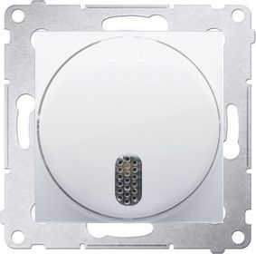 Buton për zile Kontakt-Simon 230 V, IP20, i bardhë