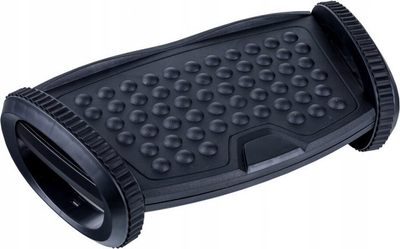 Mbajtëse lëkundëse për këmbë Q-Connect, 2 nivele, platformë ergonomike, e zezë
