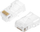 Konektor RJ45 UTP 8P8C Cat5 5e, set 100 copë, transparent