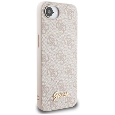 Футрола за телефон Guess 4G Metal Logo за iPhone 16e, PU, розова