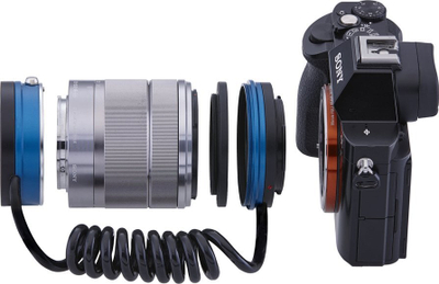 Adapter kthyes Novoflex për Sony E Mount, kontroll elektronik, i zi