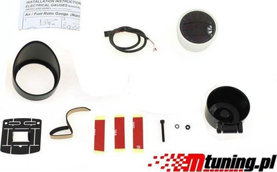 Matës voltmetër DRacing DEPO Dual, 52mm, ndriçim i bardhë qelibar, i zi